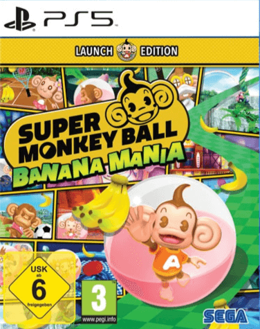 Super Monkey Ball Banana Mania box art for Playstation 5
